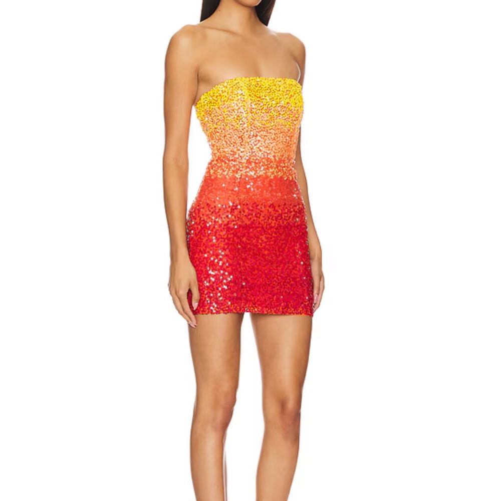 Carmela Sequin Mini Dress in Sunset Sequin Multi - worn once! Size small.